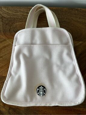 Starbucks Pale Pink Canvas Mini Tote with Logo